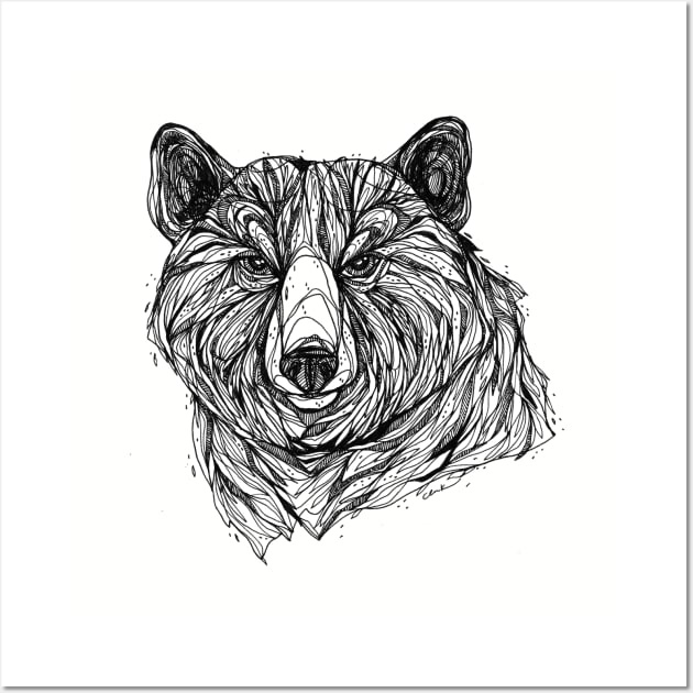 Black Bear Wall Art by InkedinRed